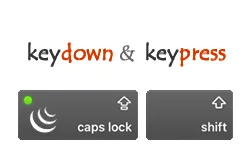 jQuery的keydown和keypress事件